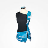 Chaleco Negro Estampado Talla 34 Arco-Iris Dadá Blue Mod. 2007.12-A