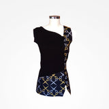 Chaleco Negro Estampado Talla 42 Arco-Iris Cut Mod. 2007.12-B