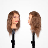 Cabeza Maniquí Rubio Oscuro 35-40Cm 100% Cabello Humano Girl Dark Blond 40 Bifull