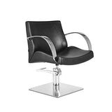 Sillón Drogon Negro Ng3 Pie Cuadrado Acero Inox P27 Y B.Hid B90