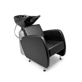 Lavacabezas Saturno Gris 1 Pto. Poza Honda Negra + Sillon Afrodita Negro Ng3