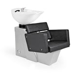 Lavacabezas Cosmo Negro Ng3 1 Pto Poza Honda Blanca (Mueble Venus Gris)