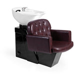 Lavacabezas Andros Marron Vintage 1 Pto Poza Honda Blanca (Mueble Venus Negro)