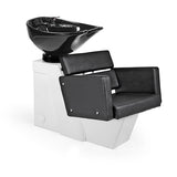 Lavacabezas Cosmo Negro Ng3 1 Pto Poza Honda Negra (Mueble Venus Blanco)