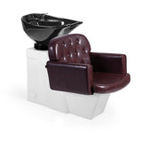 Lavacabezas Andros Marron Vintage 1 Pto Poza Honda Negra (Mueble Venus Blanco)