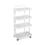 Carrito Auxiliar 4 Estantes Lila (Estantes De Cristal)