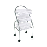 Carrito Auxiliar Estetica Portabandejas Lima Blanco