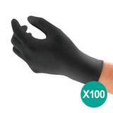 Guantes Nitrilo Negro 100 Unidades. Sin Polvo